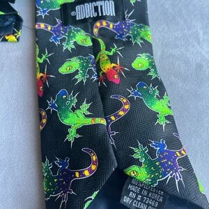 Addiction Black Reptile‎ Pattern Tie